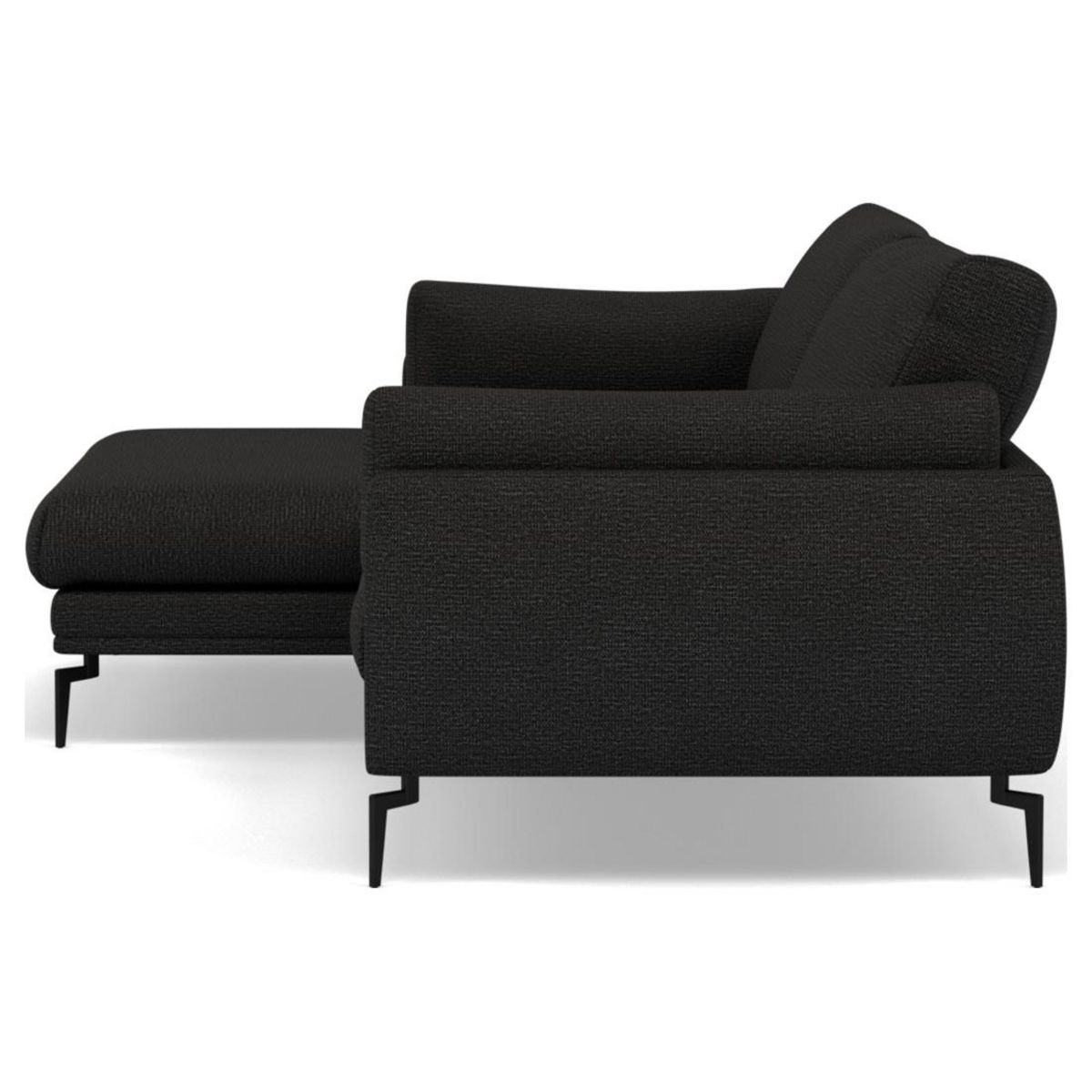 LISA DESIGN Carlos - canapé d'angle gauche 4 places ultra moelleux en tissu texturé