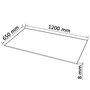VIDAXL Dessus de table rectangulaire en verre trempe 1200 x 650 mm
