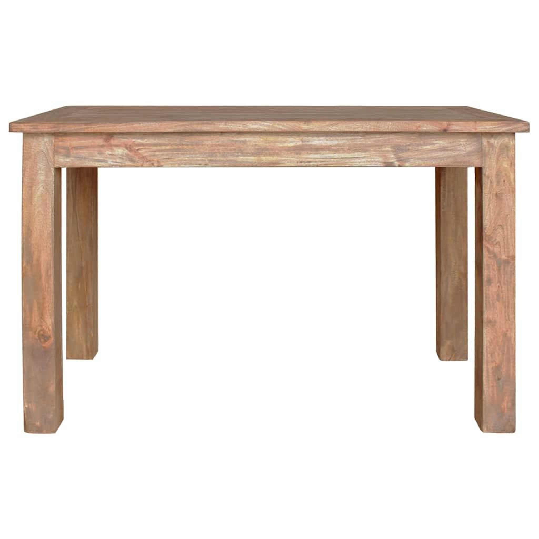 Voir la diapositive 3 : VIDAXL Table a manger bois d'acajou massif 120x60x77 cm