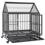 Voir la diapositive 3 : VIDAXL Cage pour chien avec roues et toit Acier 92x62x106 cm