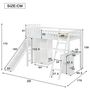 Voir la diapositive 3 : MERAX Lit combiné enfant 90x200cm bois et mdf coloris blanc