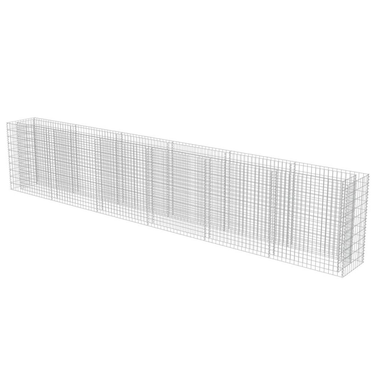 VIDAXL Lit sureleve a gabion Acier galvanise 540x50x100 cm