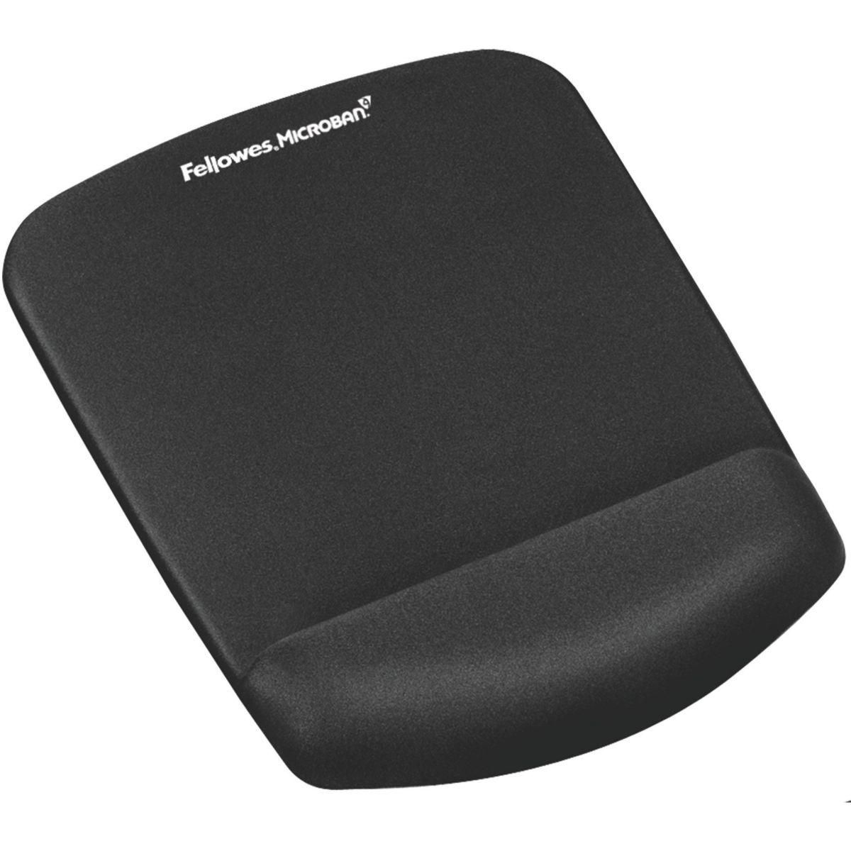 Fellowes Repose-poignet PlushTouch Noir antibactérien