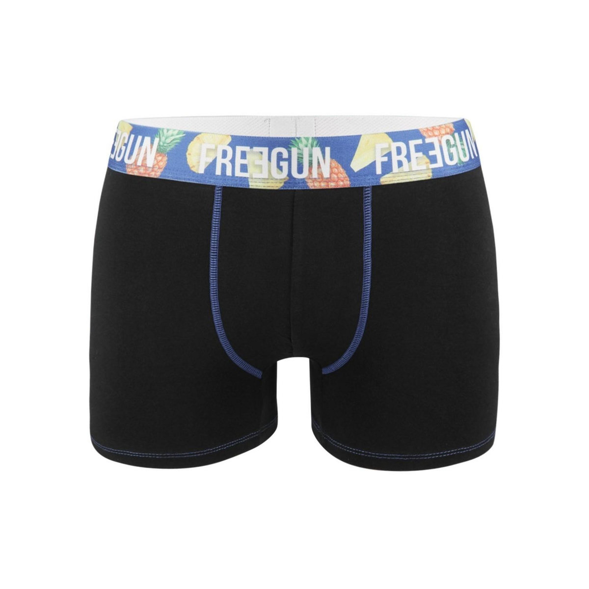 FREEGUN Lot de 4 Boxers homme Coton Bio Noir