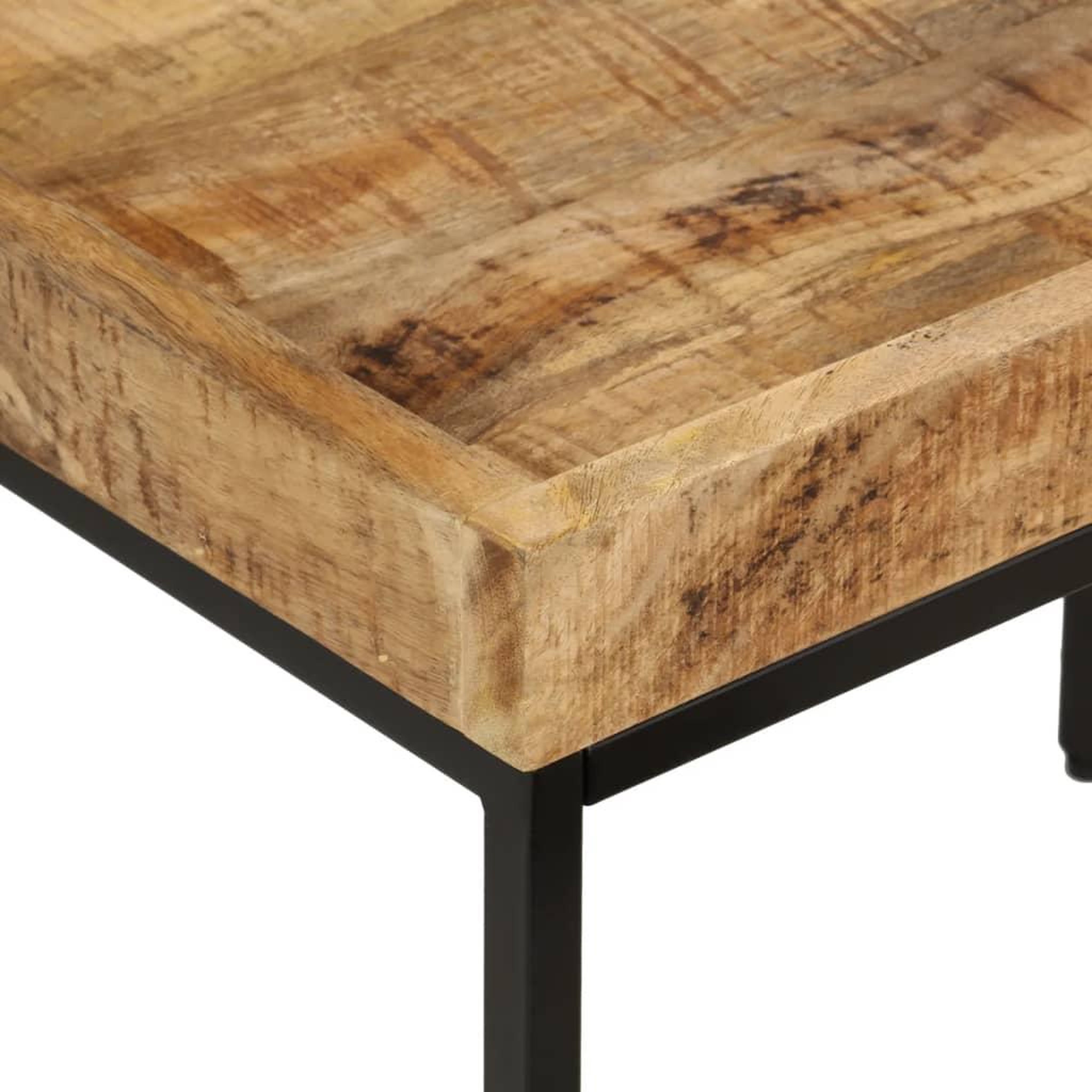 Voir la diapositive 4 : VIDAXL Tables basses gigognes 3pcs bois de manguier massif brut et fer