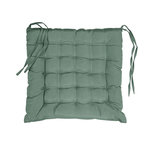 Paris Prix Galette de Chaise Matelassée  Essentiel  40x40cm Vert Cèdre