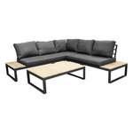 Paris Prix Salon d'Angle de Jardin  Panama  225cm Noir