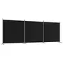 VIDAXL Cloison de separation 3 panneaux Noir 525x180 cm Tissu