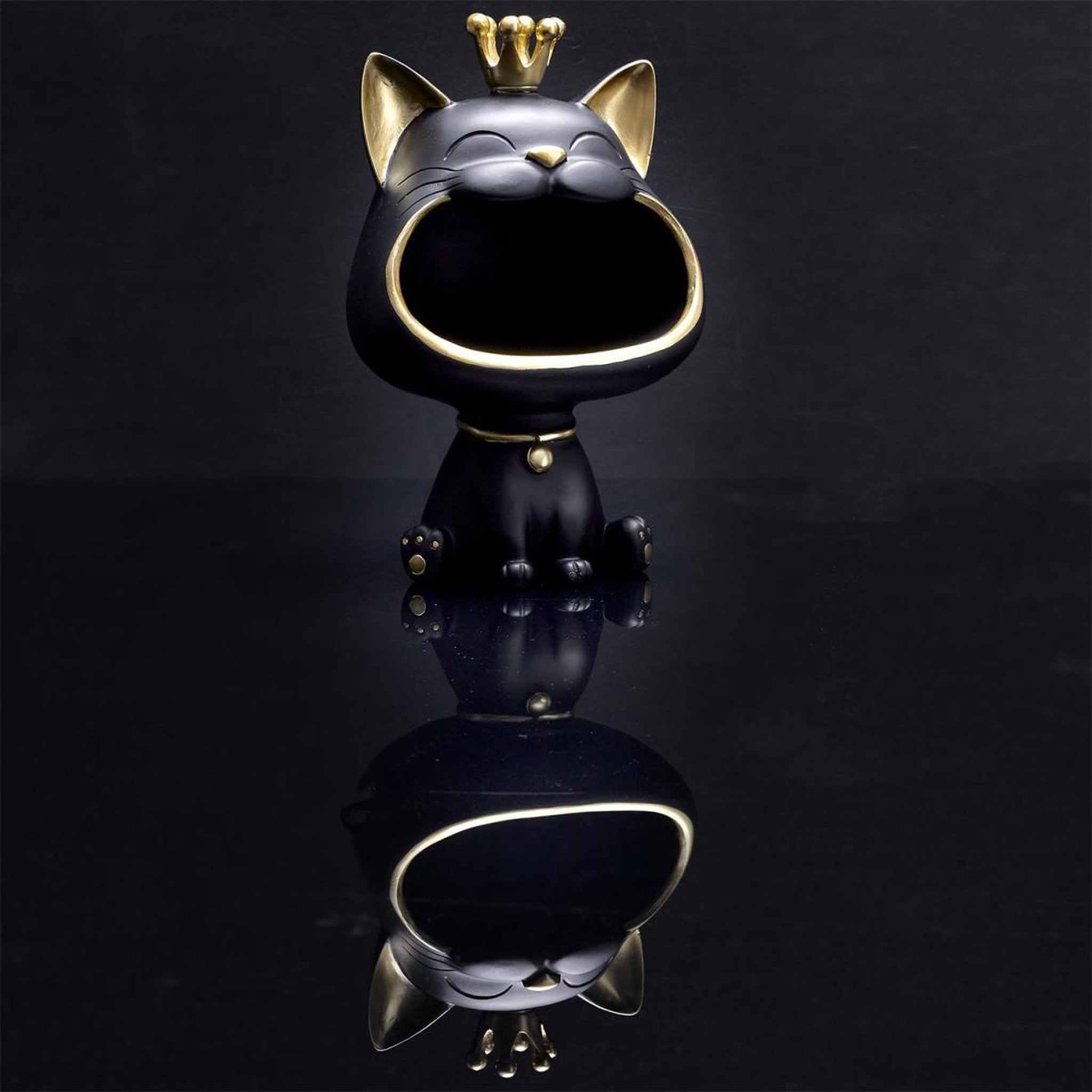 Voir la diapositive 6 : The Home Deco Factory Vide-poche statue  chat  25cm noir