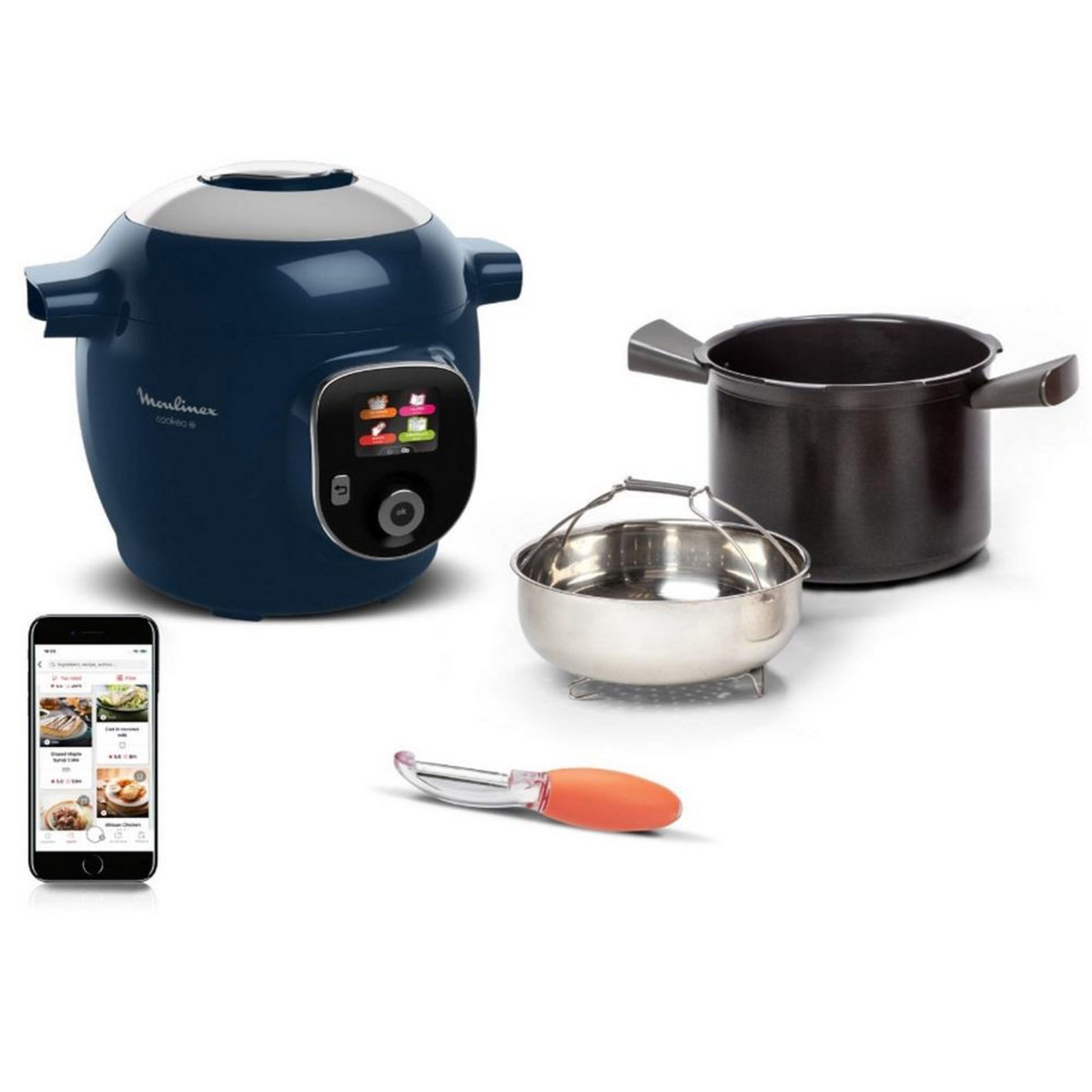 MOULINEX Multicuiseur intelligent 6l 1600w bleu - CE85F410