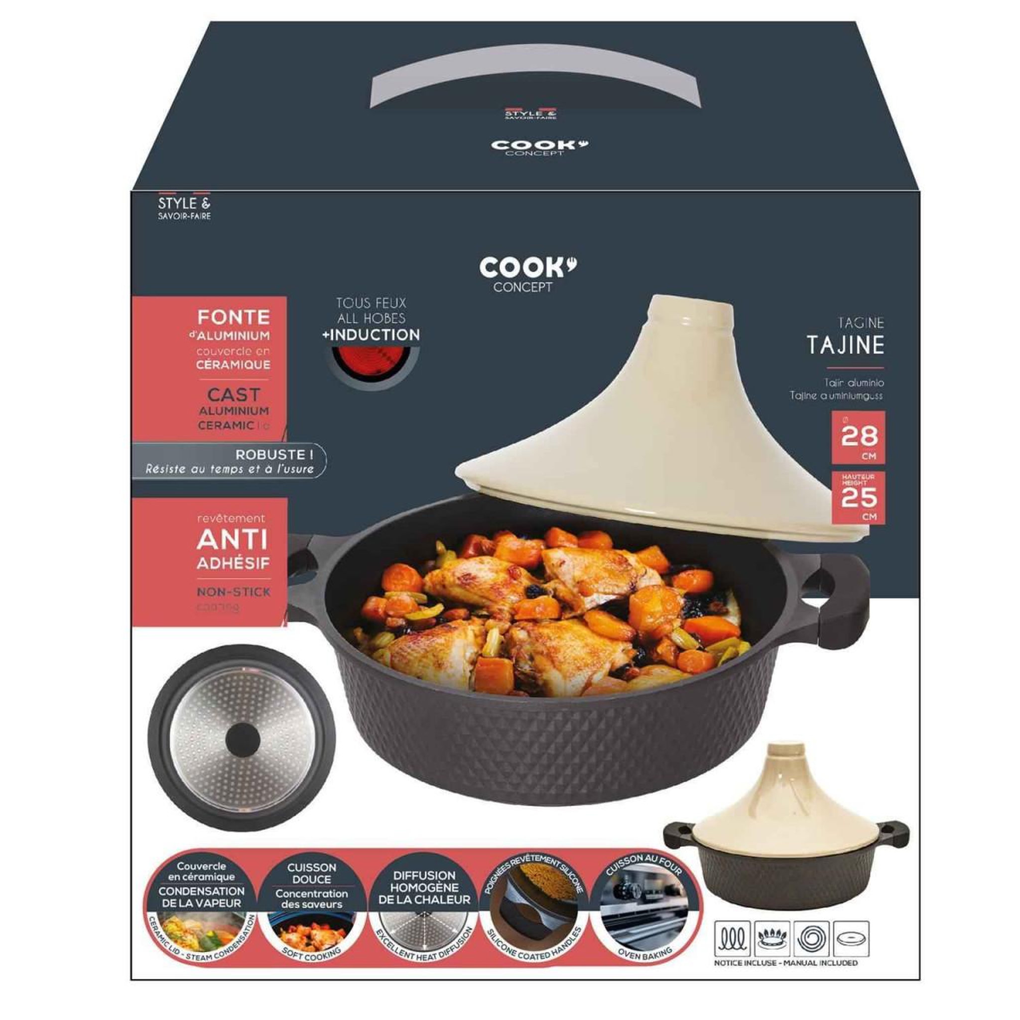 Voir la diapositive 6 : COOK CONCEPT Tajine 28cm induction