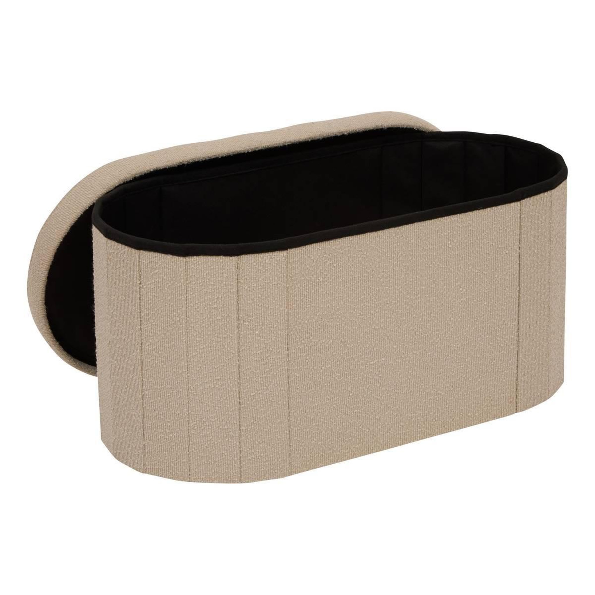 Voir la diapositive 2 : ATMOSPHERA Pouf coffre double  fink  76cm taupe
