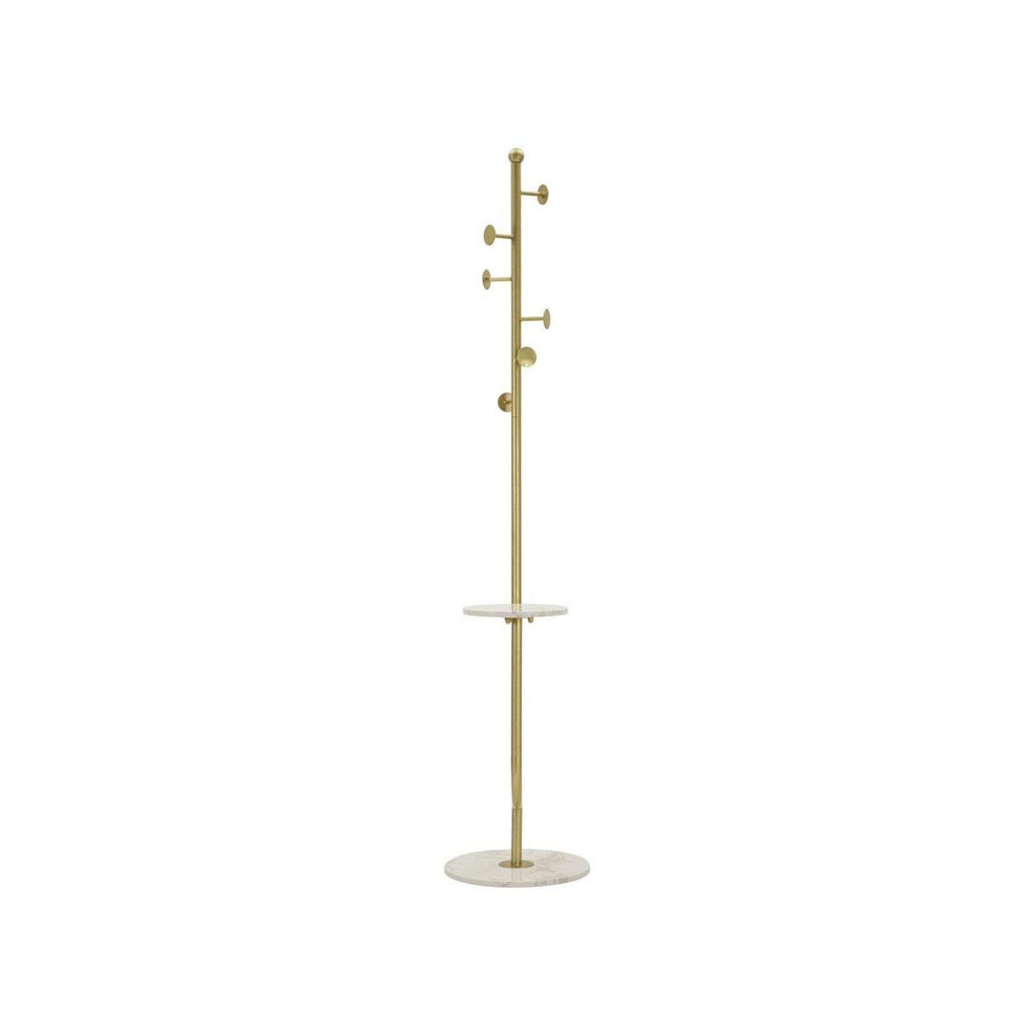 Voir la diapositive 2 : Paris Prix Porte-manteau en métal  shelf  176cm or & blanc
