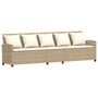 Voir la diapositive 5 : VIDAXL Canape de jardin avec coussins beige resine tressee