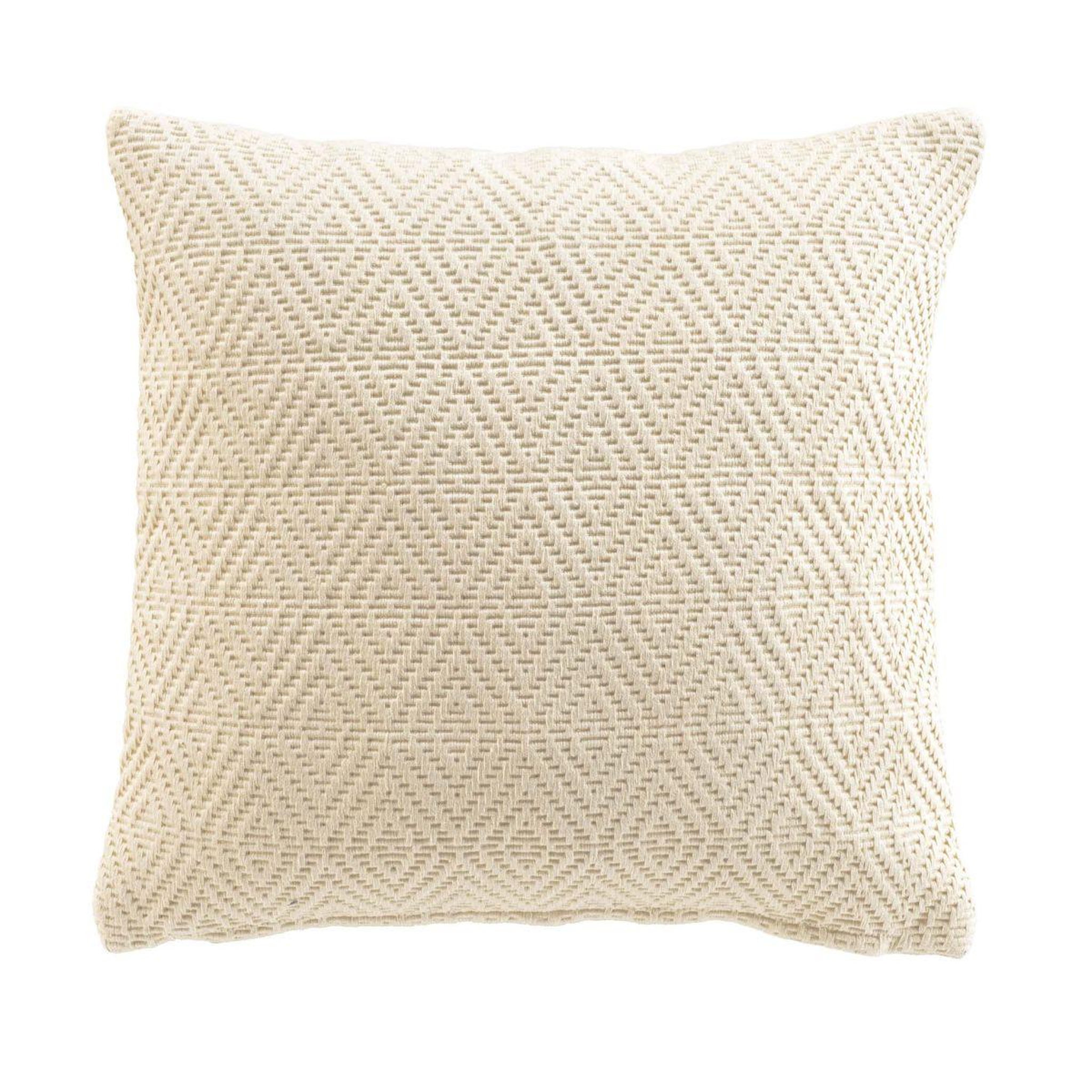 Douceur d'Intérieur Housse de coussin jacquard  sylvia  40x40cm naturel
