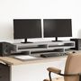 Voir la diapositive 1 : VIDAXL Support de moniteur sonoma gris 100x27x15 cm bois d ingénierie