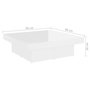 Voir la diapositive 6 : VIDAXL Table basse blanc brillant 90x90x28 cm bois d'ingenierie