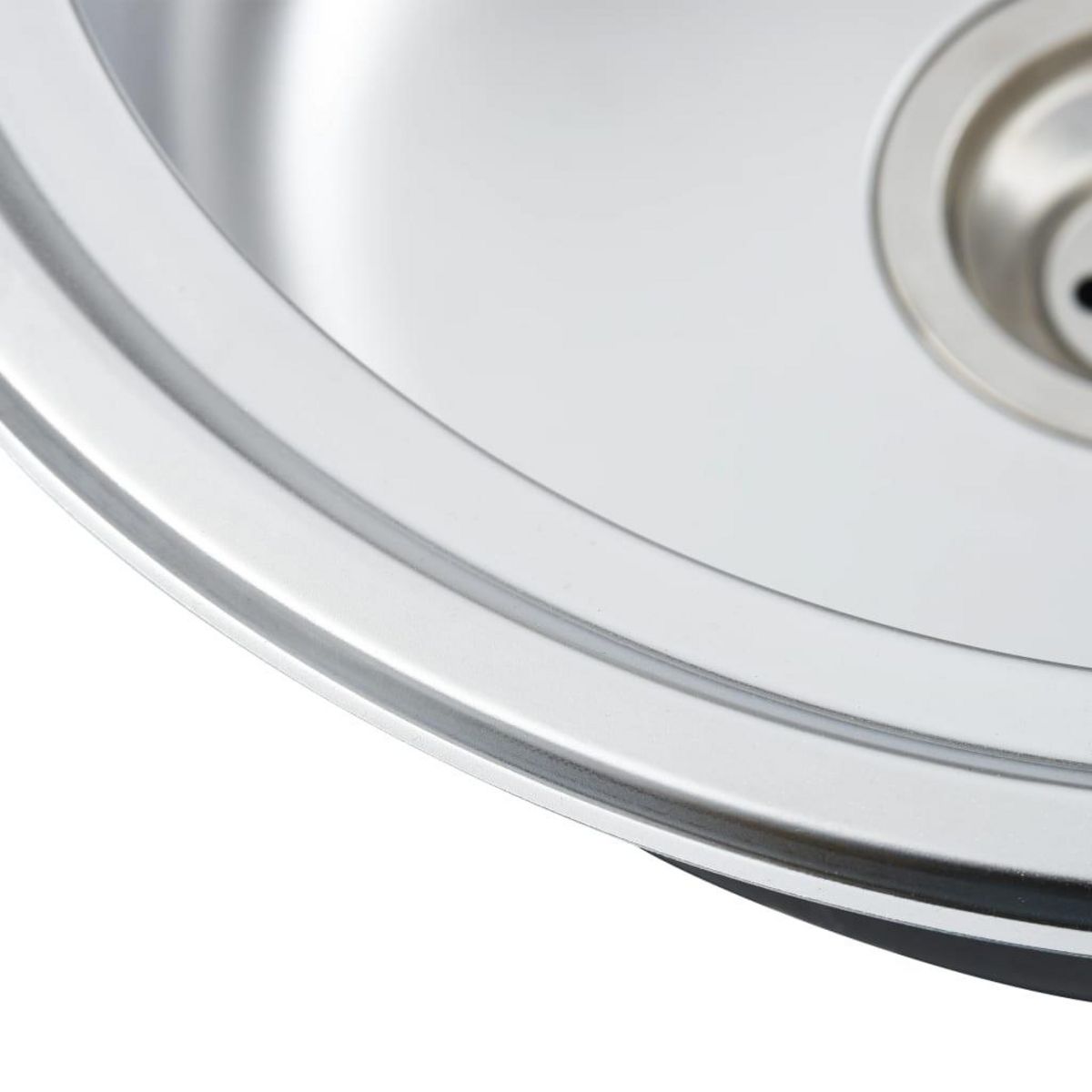 VIDAXL Evier de cuisine avec crepine et piege Ovale Acier inoxydable