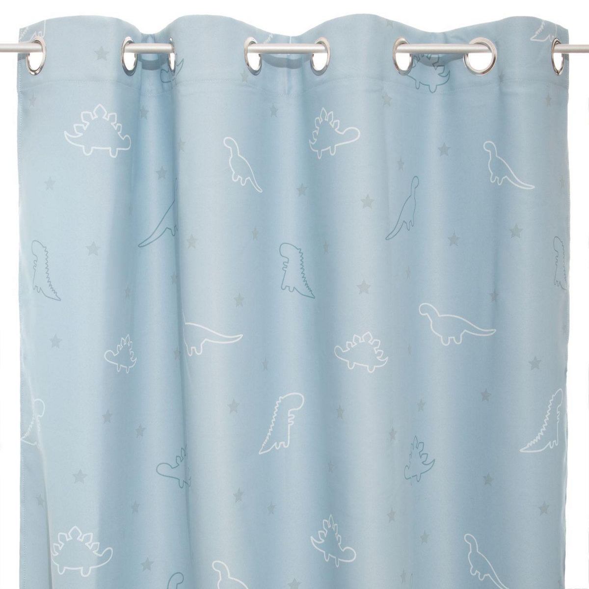 ATMOSPHERA Rideau occultant phosphorescent enfant Dinosaure - 140 x 250 cm - Bleu