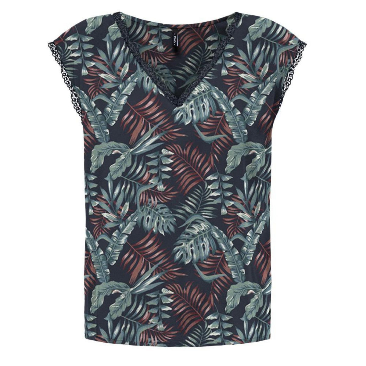 Only T-Shirt Marine Imprimé Femme Only Selina