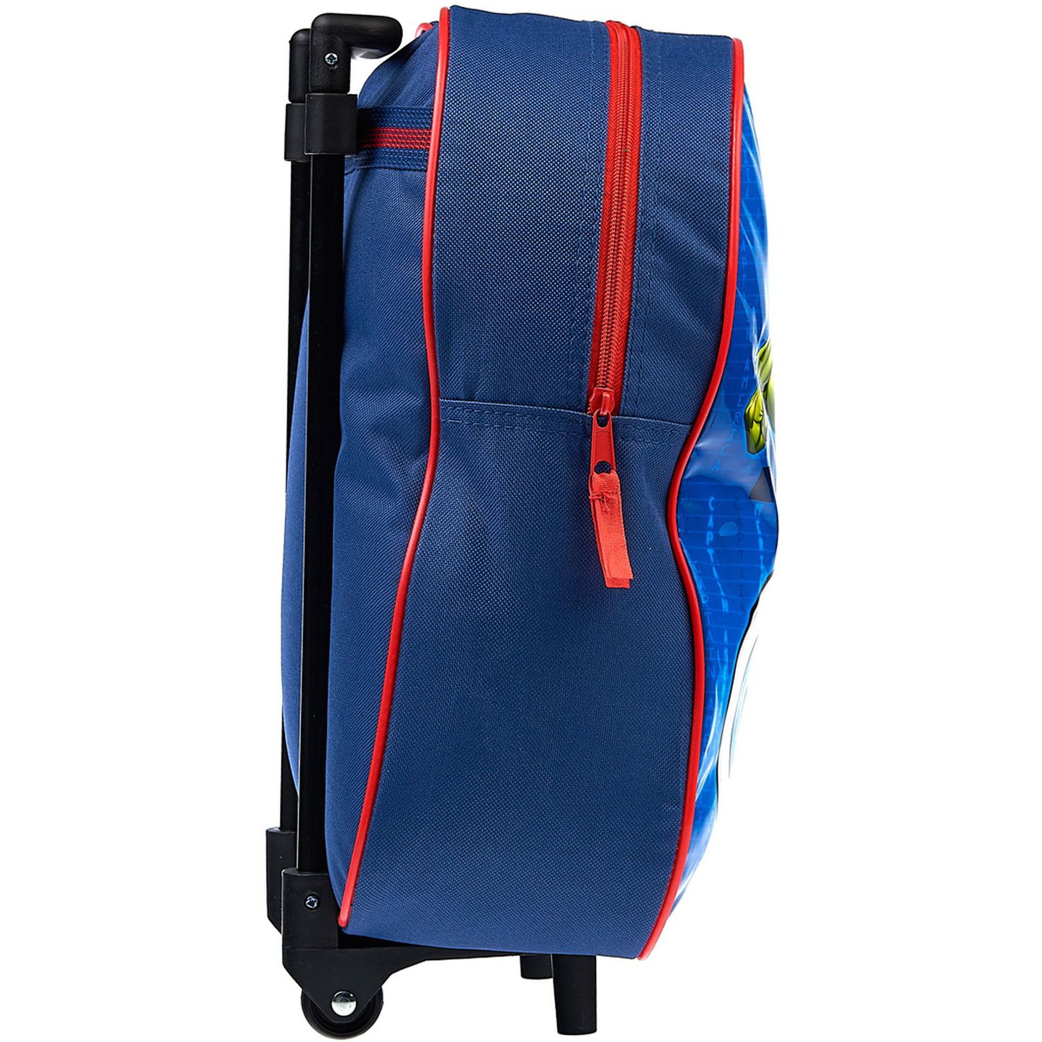 Voir la diapositive 9 : MARVEL Sac maternelle à roulettes Bleu AVENGERS