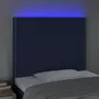 VIDAXL Tete de lit a LED Bleu 100x5x118/128 cm Tissu