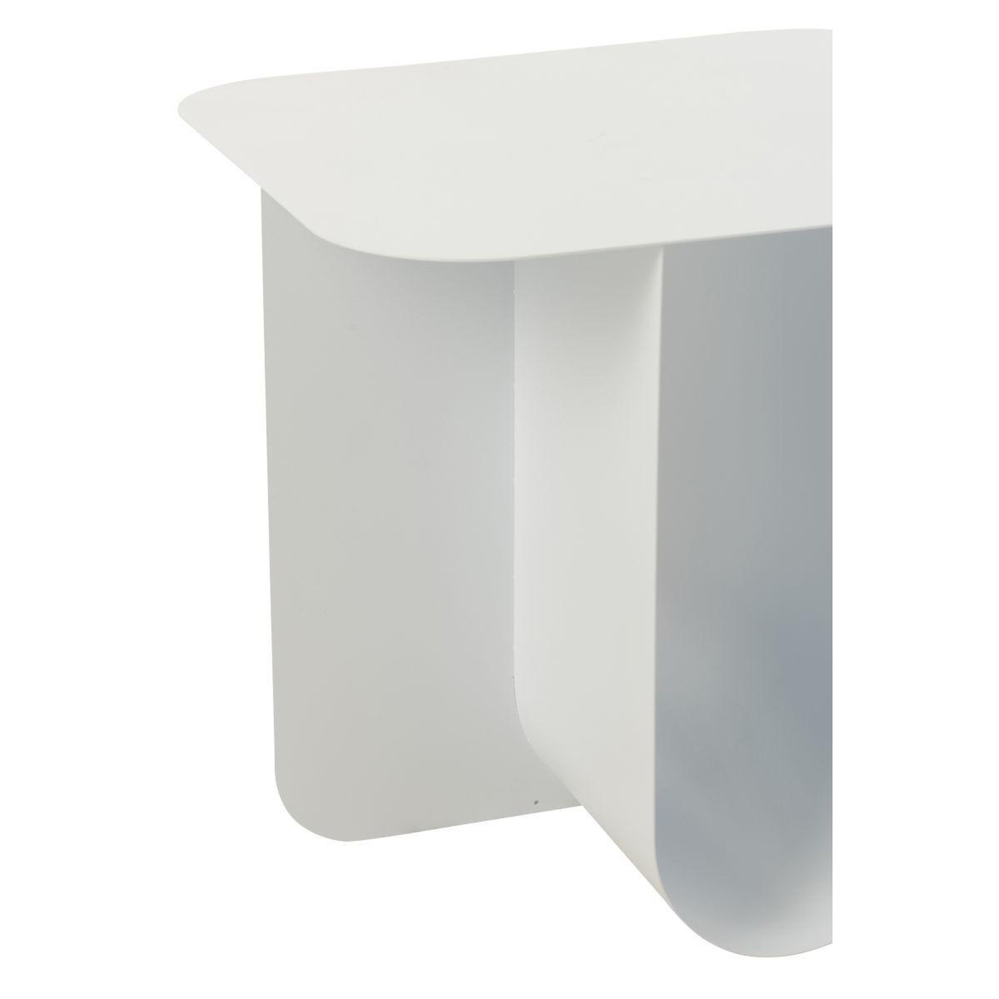 Voir la diapositive 5 : J-LINE Table d'Appoint Carrée en Métal  Reva  39cm Blanc