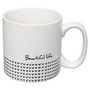 Voir la diapositive 3 : SECRET DE GOURMET Lot de 4 Mugs & Rack Design  Life  24cl Blanc