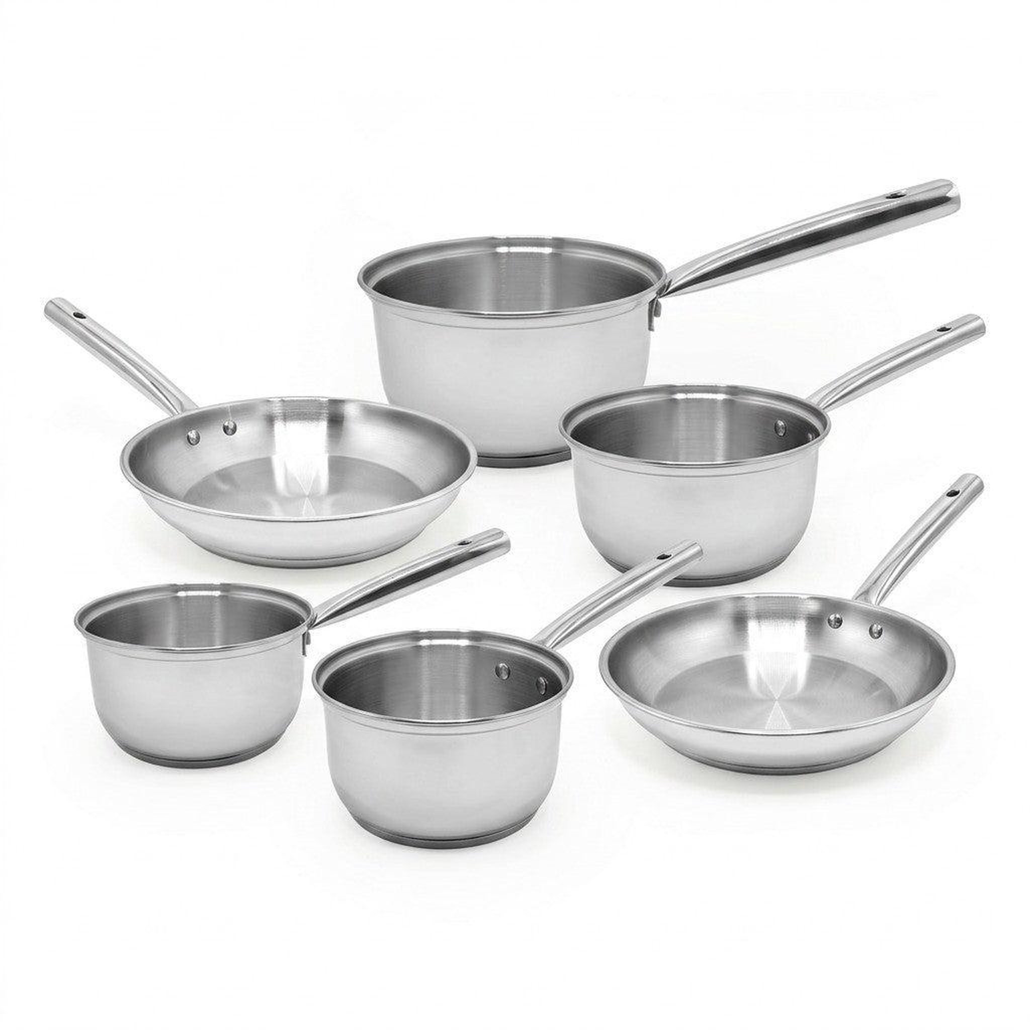 Fackelmann Lot de 4 casseroles 16/18/20/22 cm et 2 poêles en inox 20/24 cm Fackelmann Rhona