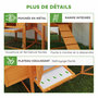 Voir la diapositive 6 : PAWHUT Poulailler cottage grand confort multi-équipement 179x67x115cm bois sapin pré-huilé