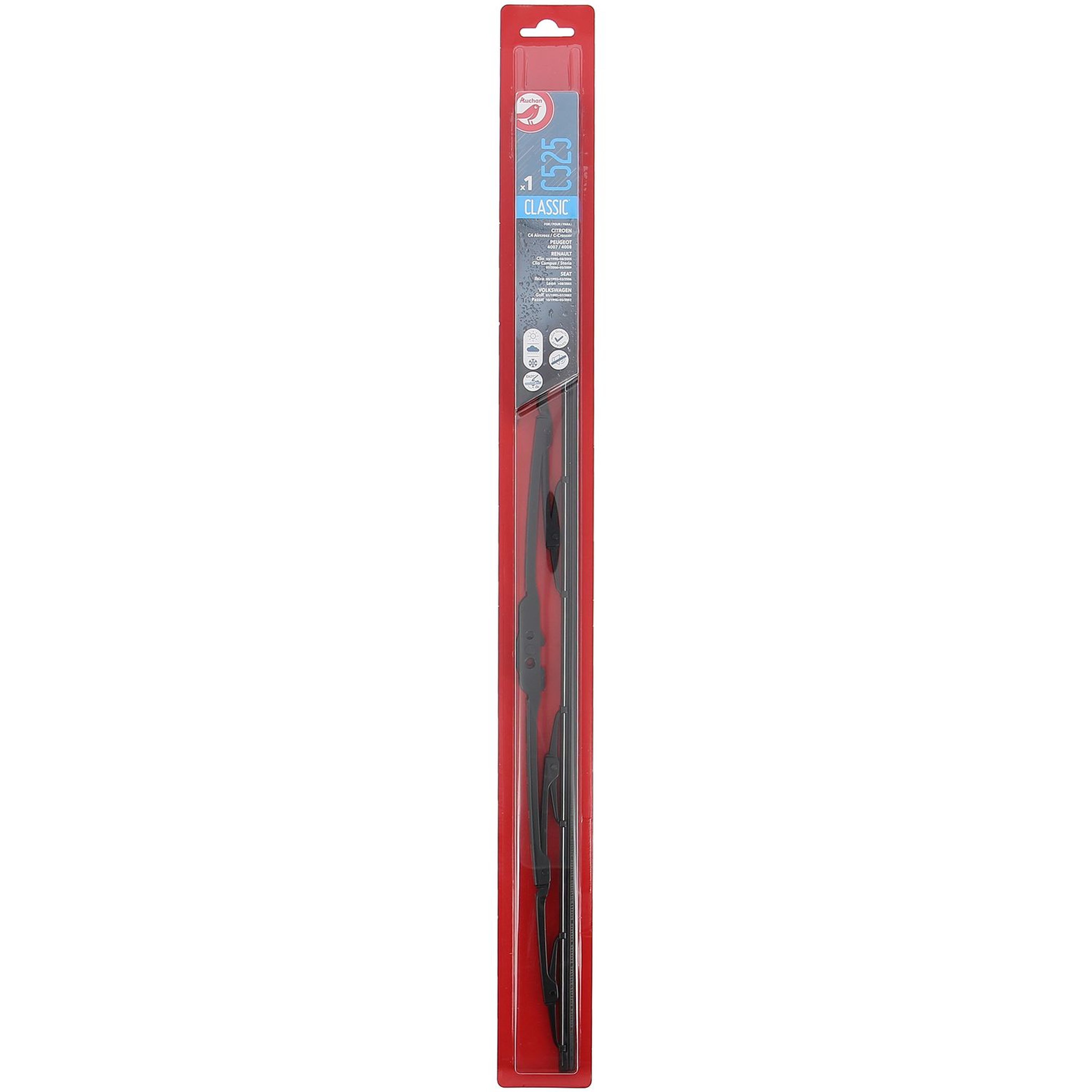 Voir la diapositive 2 : AUCHAN Balai d'essuie-glace C525 53cm pour CITROEN PEUGEOT RENAULT SEAT VOLKSWAGEN