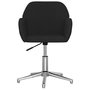 Voir la diapositive 3 : VIDAXL Chaise pivotante de bureau Noir Tissu