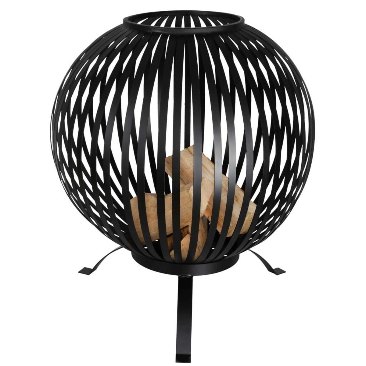 ESSCHERT DESIGN Esschert Design Balle a feu Bandes Noir Acier au carbone FF400