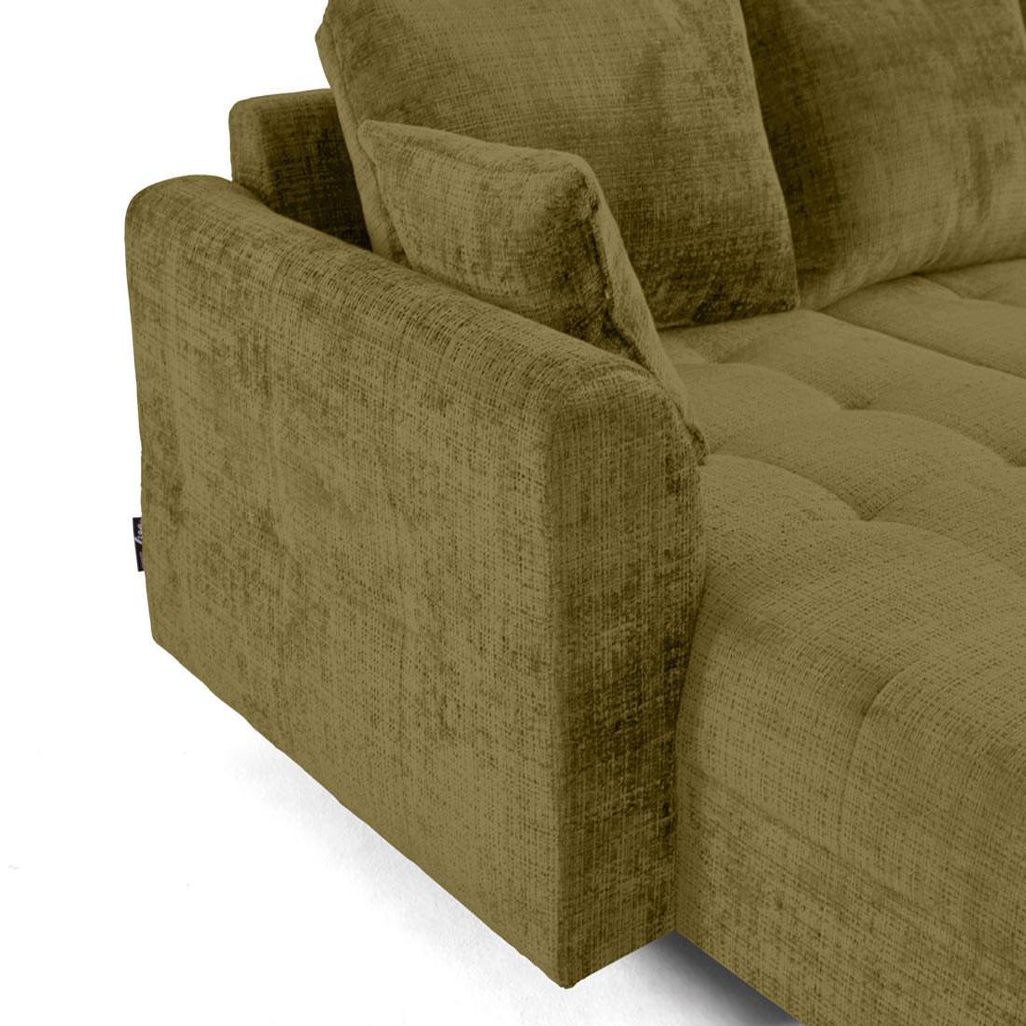 Voir la diapositive 6 : BEST MOBILIER Rune - canapé panoramique d'angle droit 7 places en velours texturé