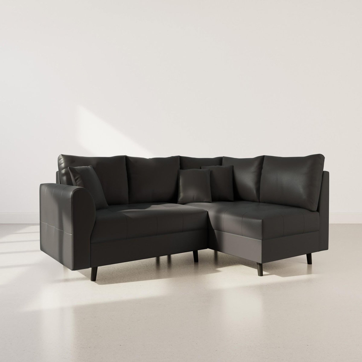 LISA DESIGN Rune - canapé d'angle droit 4 places en simili