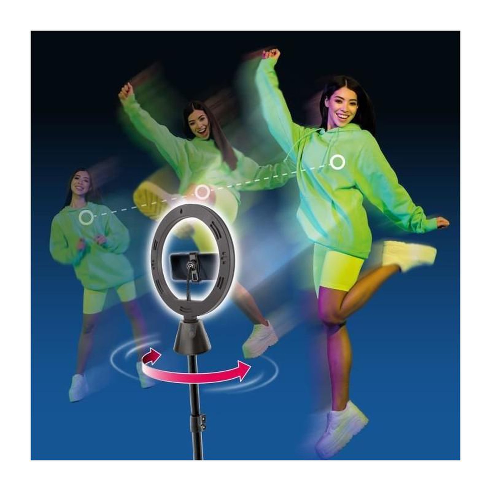 Voir la diapositive 5 : Canal Toys STUDIO CREATOR - Kit de création vidéo avec rotation 360° et anneau lumineux LED multicolore - INF 028 - Canal Toys