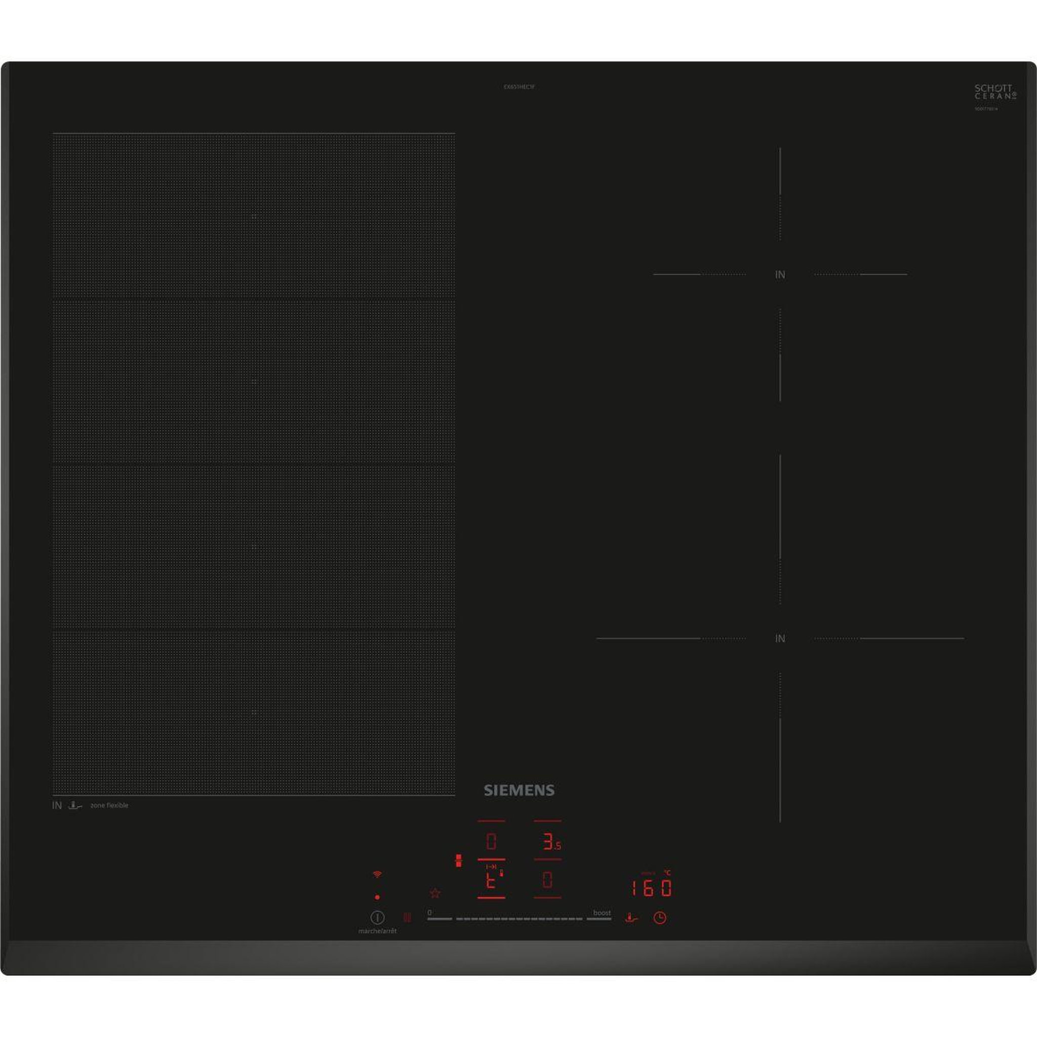 Voir la diapositive 1 : Siemens Plaque induction EX651HEC1F IQ700