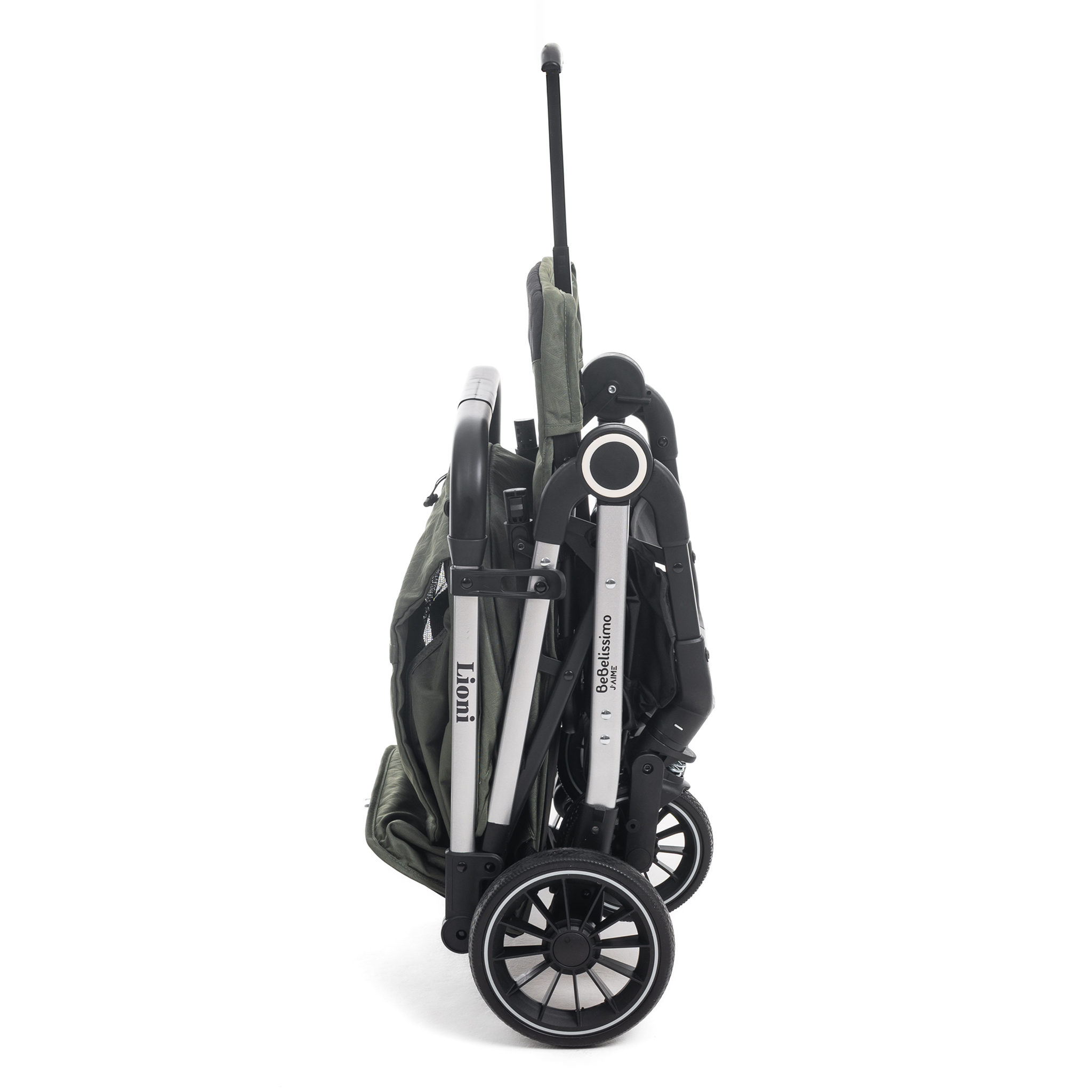 Voir la diapositive 4 : BEBELISSIMO Poussette Bébé Canne Ultra Compacte – Légère – Pliage à Une Main – Guidon Valise – Lioni - vert
