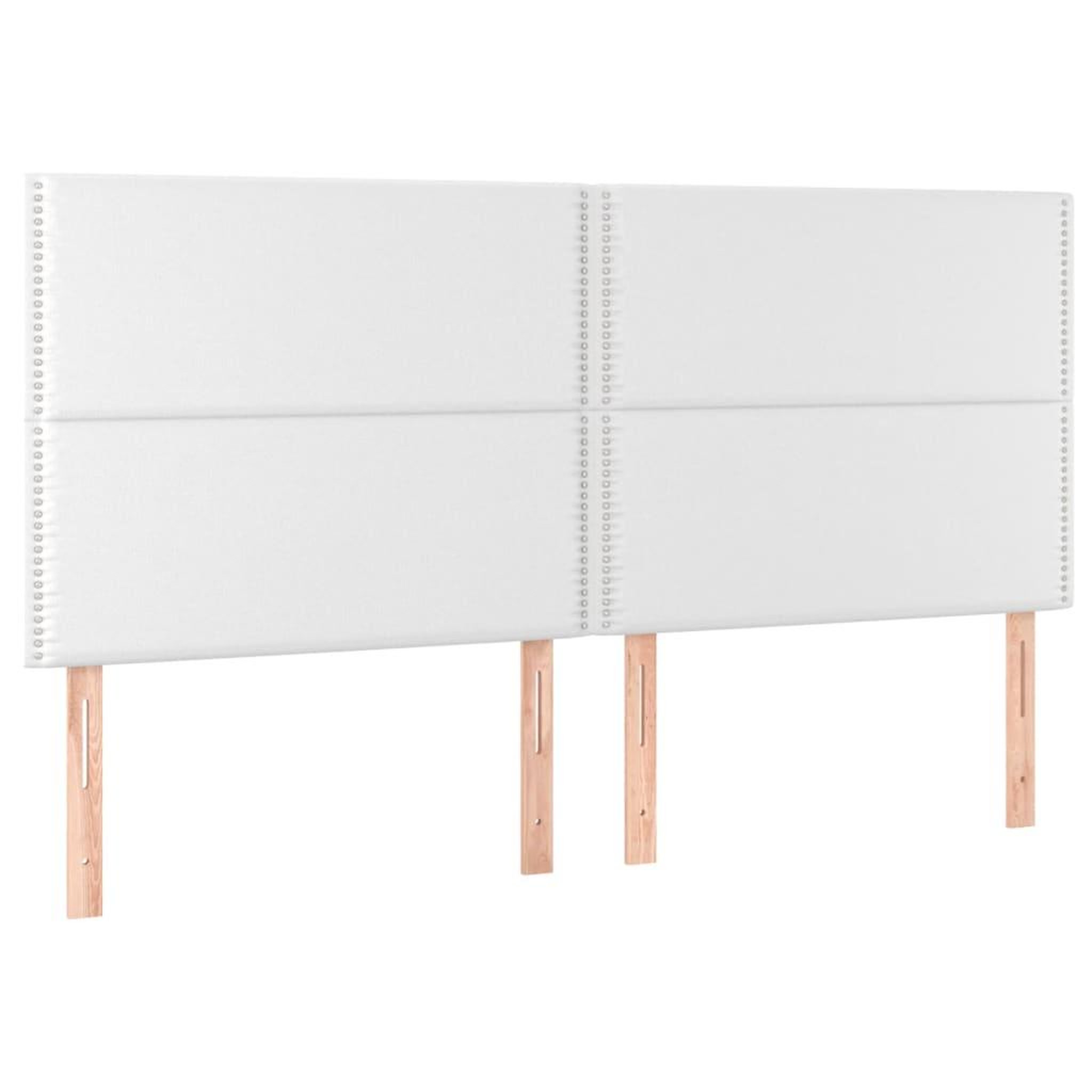 Voir la diapositive 2 : VIDAXL Tetes de lit 4 pcs Blanc 100x5x78/88 cm Similicuir