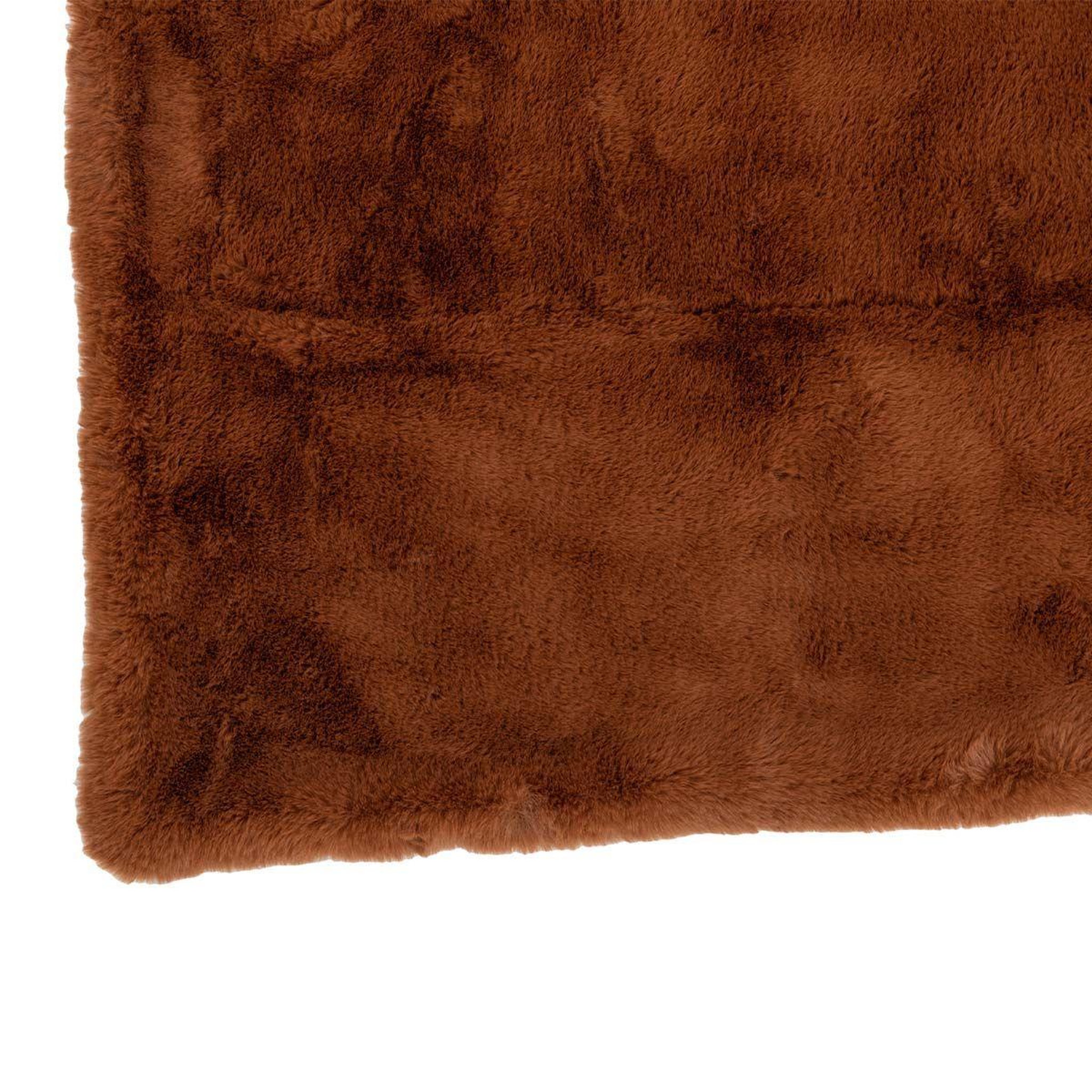 Voir la diapositive 3 : J-LINE Plaid imitation fourrure  cutie  130x180cm sienna