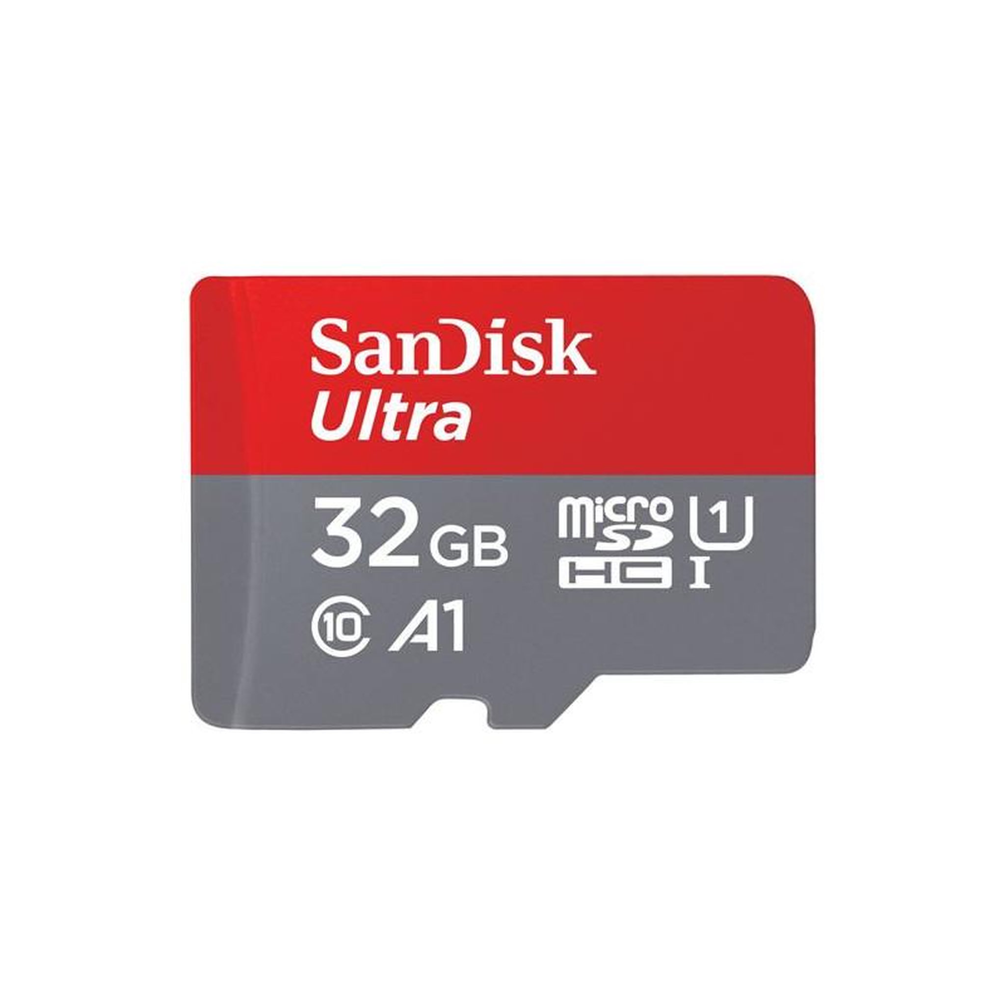 SANDISK Carte mémoire microSDHC Ultra 32 Go + Adaptateur SD SanDisk Gris et rouge