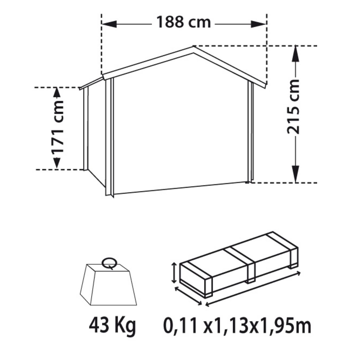Abri de jardin résine Sligo  5,05 m²