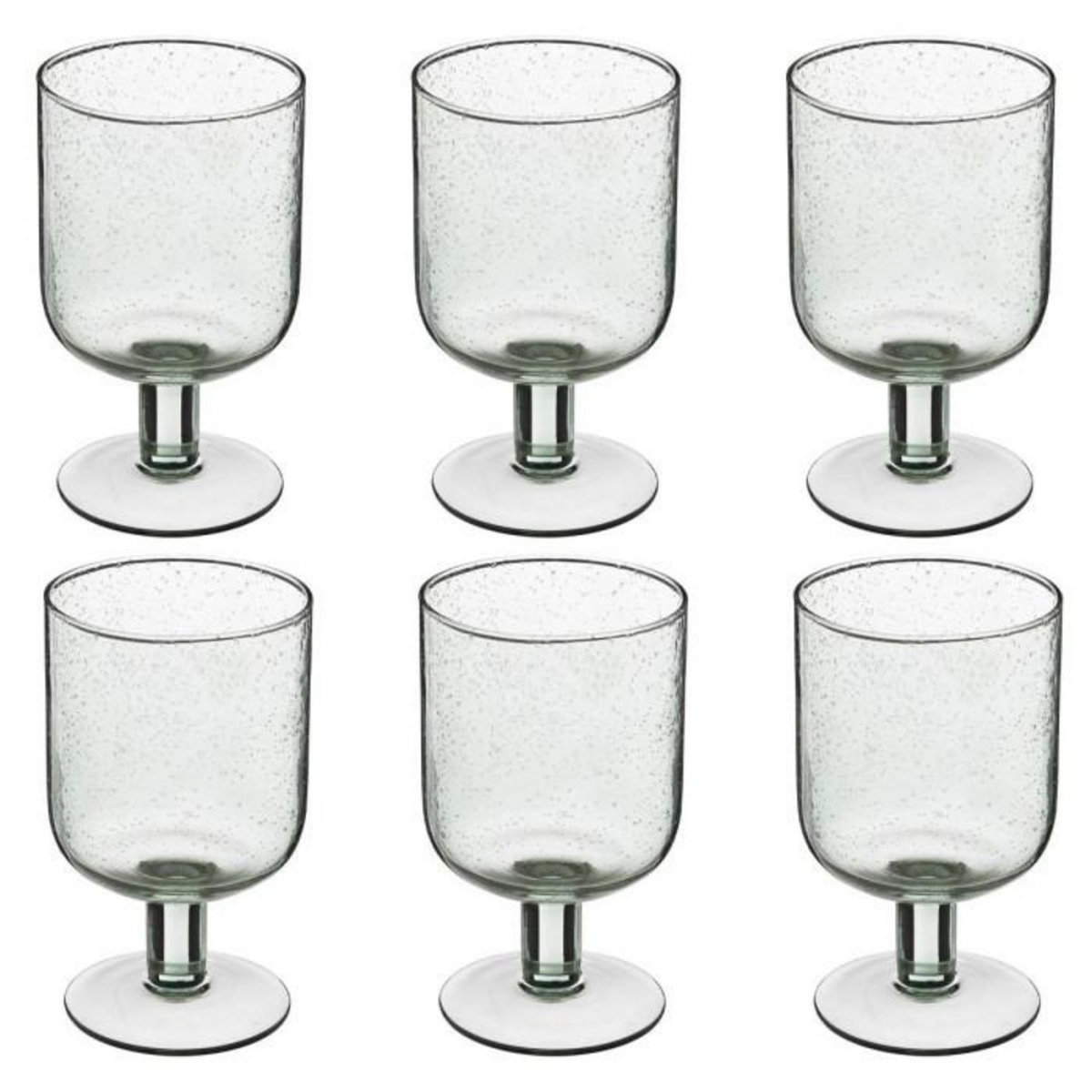 SECRET DE GOURMET Lot de 6 Verres à Vin  Naia  35cl Vert