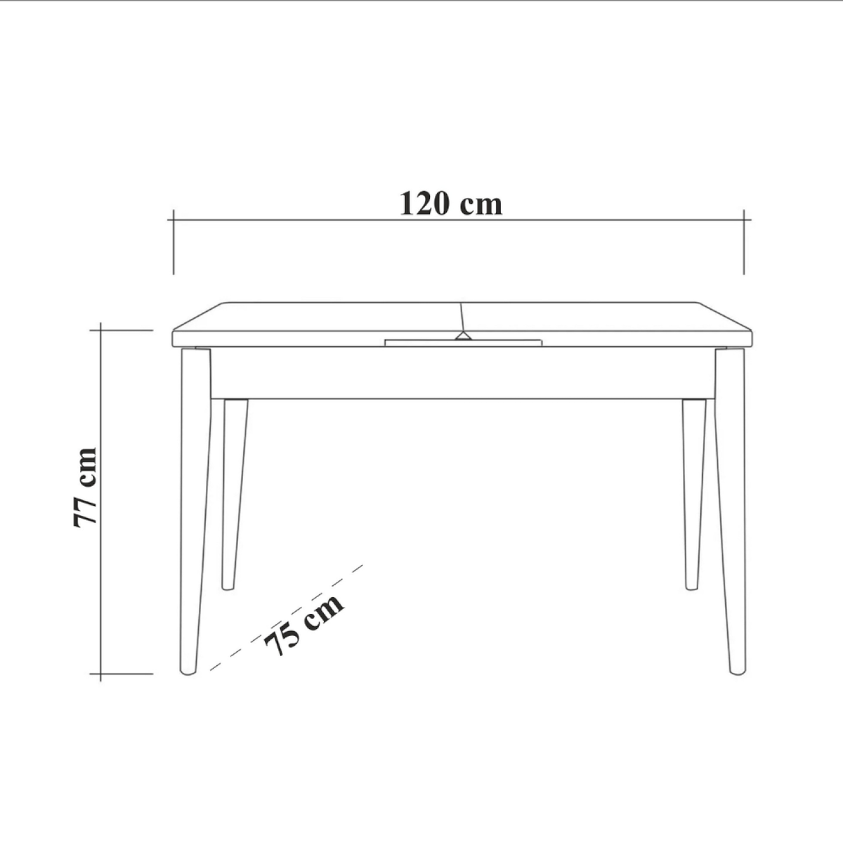 CONCEPT USINE Table extensible bois - max 6 personnes SANTI