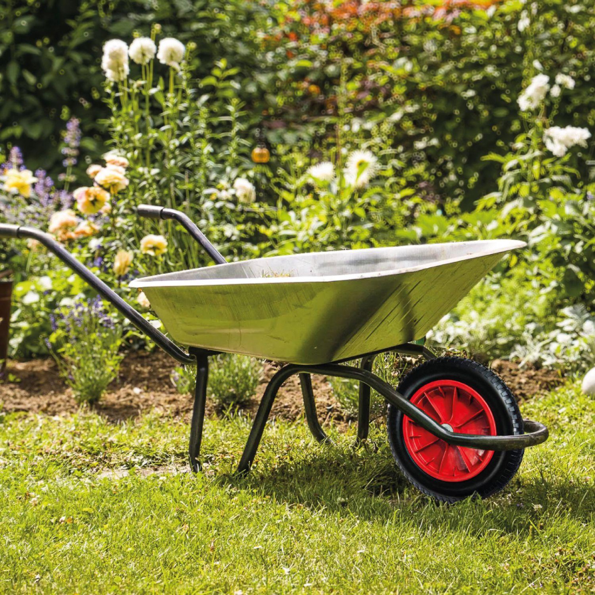 Voir la diapositive 4 : LINXOR Roue gonflable pour brouette - 33 x 8.5 cm - Axe 10 mm