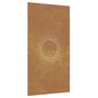 Voir la diapositive 2 : VIDAXL Decoration murale jardin 105x55cm acier corten design du soleil