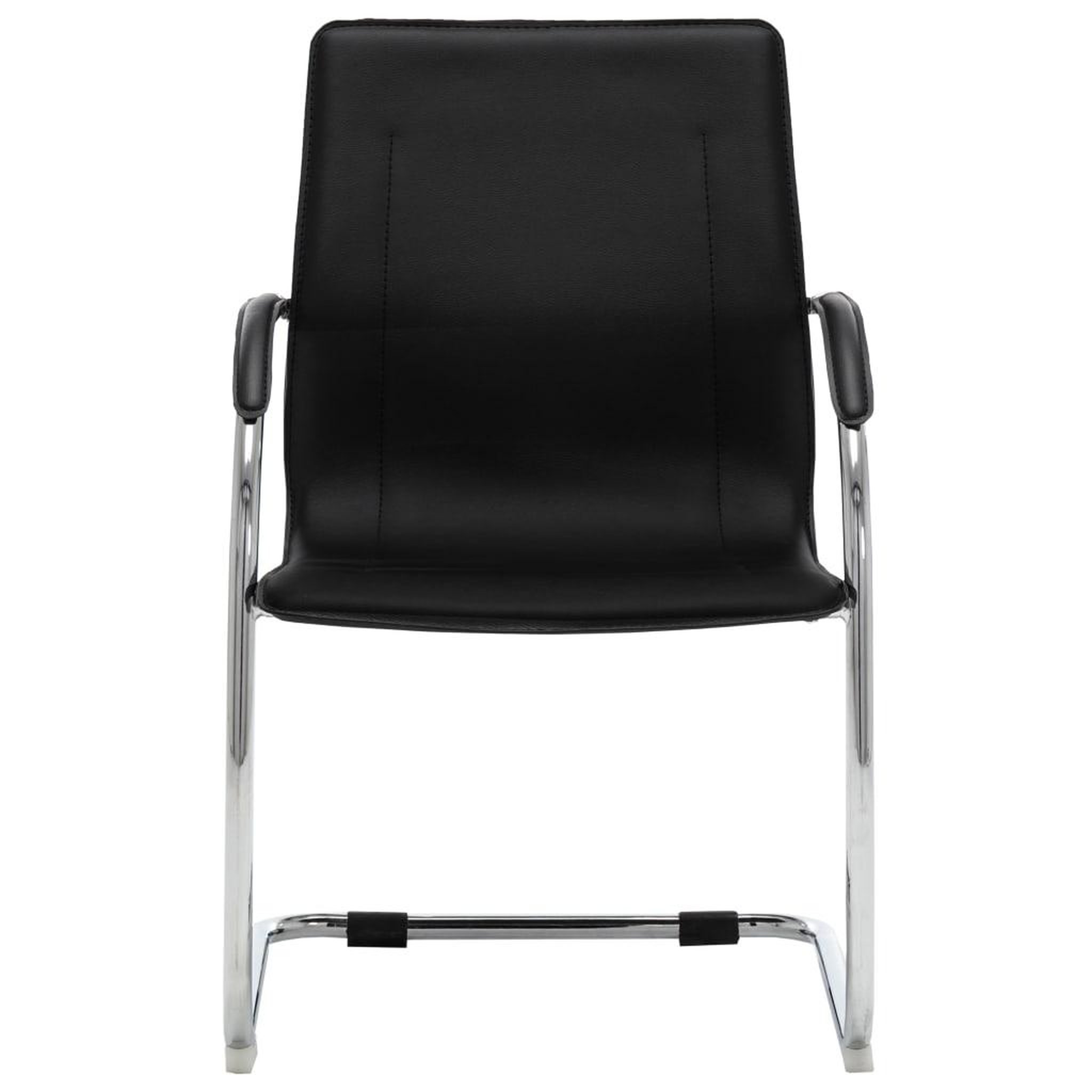 Voir la diapositive 2 : VIDAXL Chaise de bureau cantilever Noir Similicuir