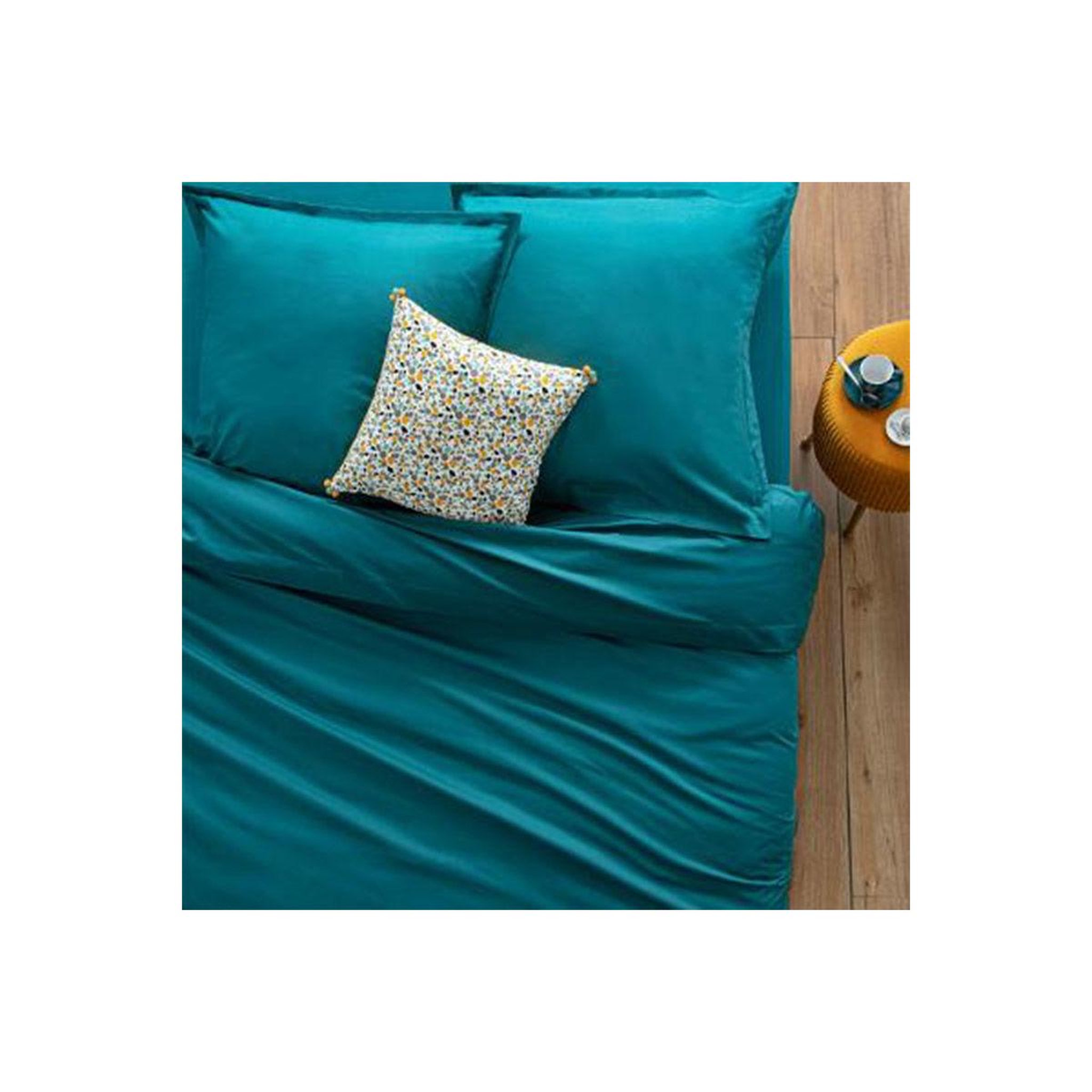 Voir la diapositive 4 : ATMOSPHERA Drap plat  intérieur  180x290cm bleu canard