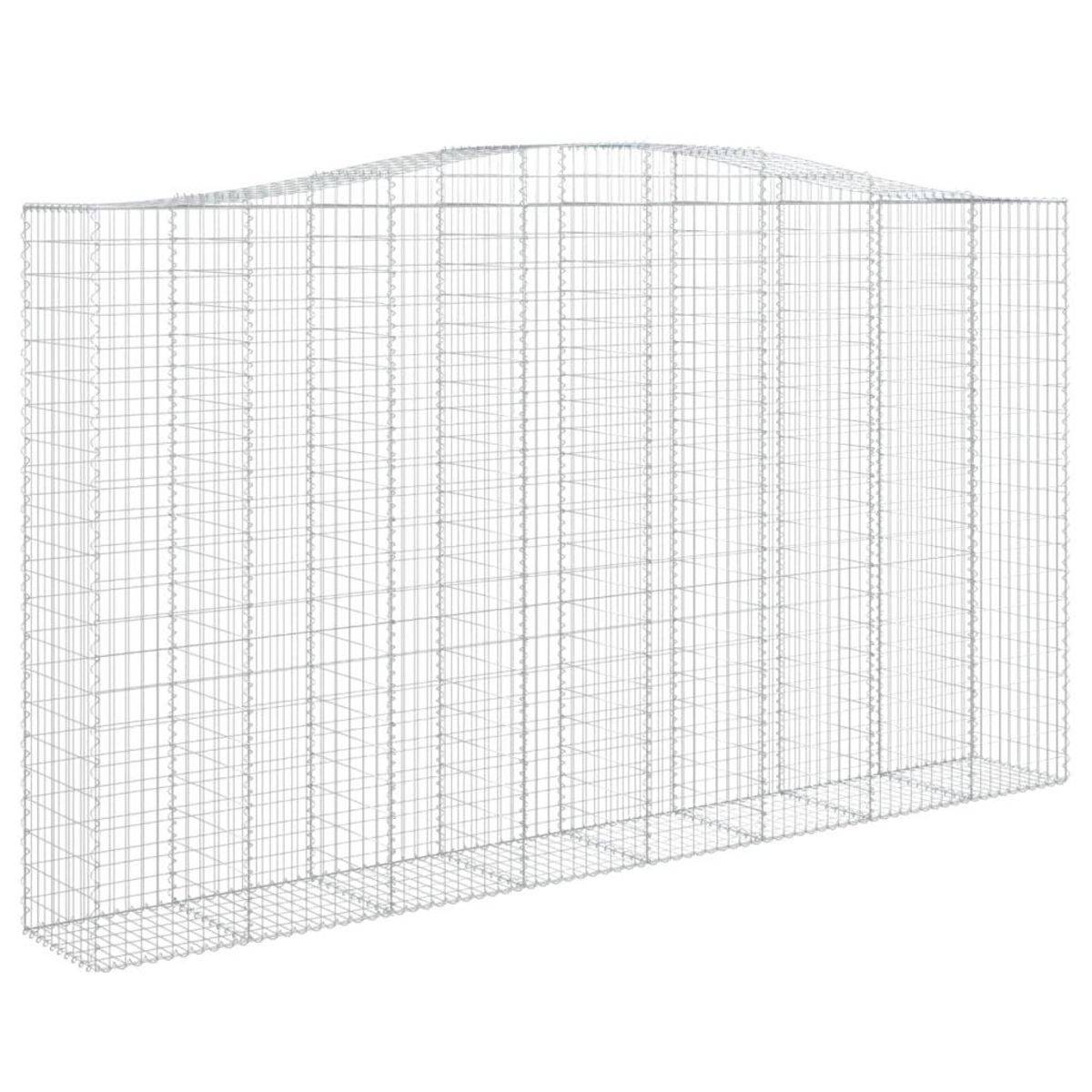 VIDAXL Paniers a gabions arques 10 pcs 400x50x220/240 cm Fer galvanise