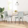 Voir la diapositive 2 : VIDAXL Chaises a manger lot de 2 Gris clair Velours